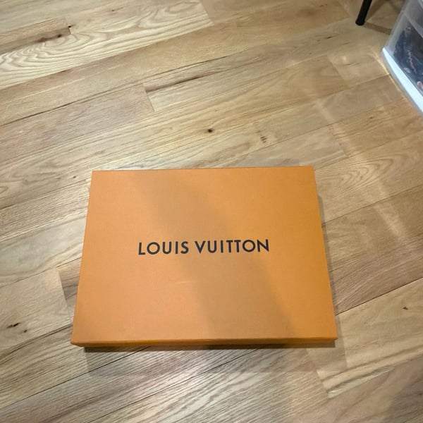 Authentic Louis Vuitton Orange Empty Magnetic Gift Storage Box