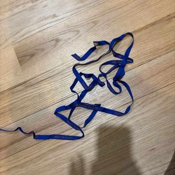 Authentic Louis Vuitton Blue Gift Packaging Ribbon