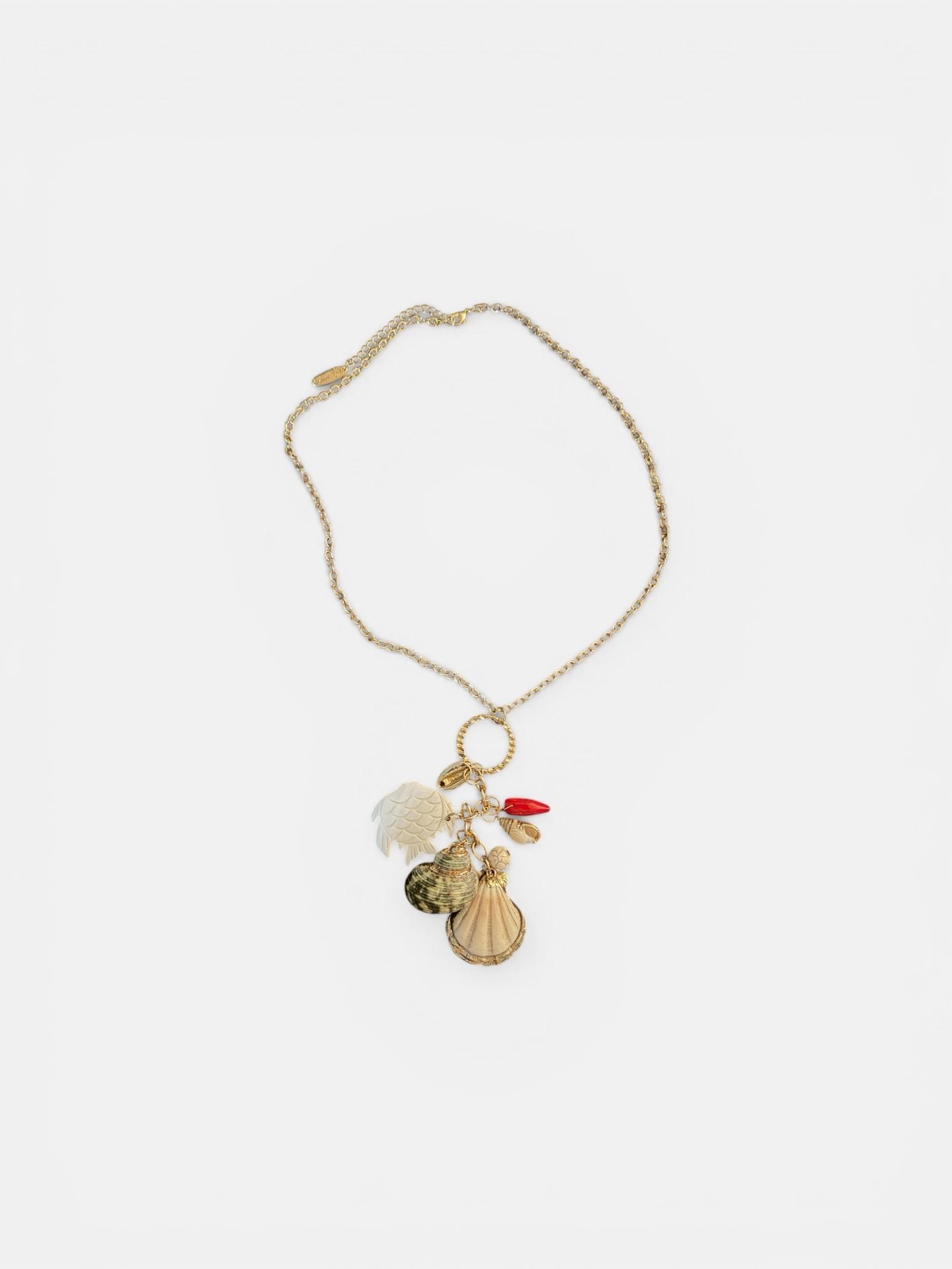 Plunder Design. Multi-Charm Shell and Coral Pendant Necklace 2
