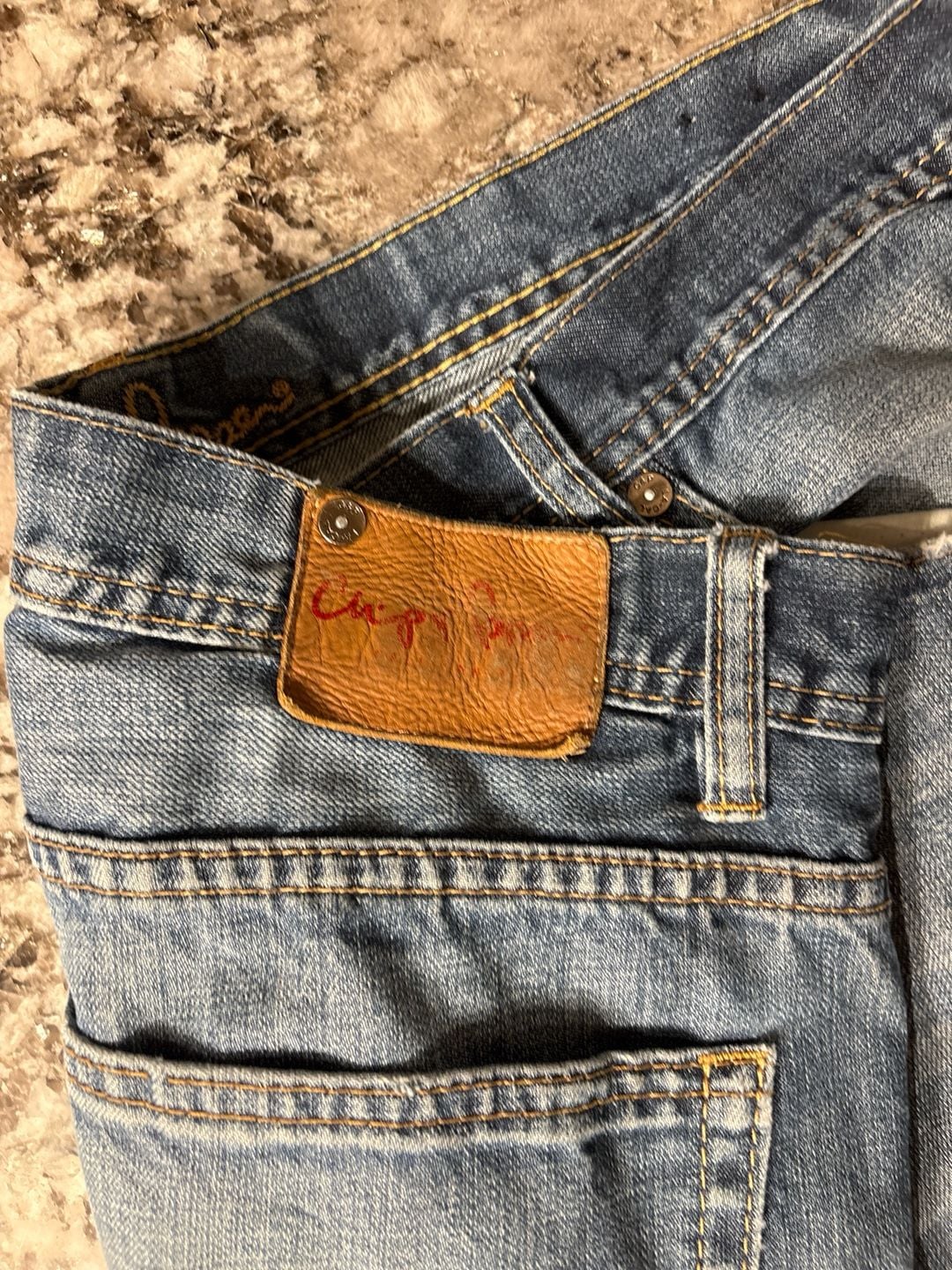 Chip & Pepper Men's Distressed Relaxed Straight Blue Jeans 40x30 4