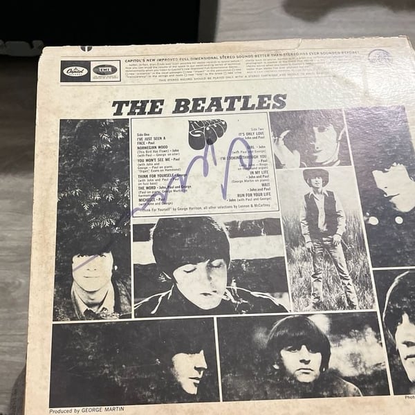 The Beatles Rubber Soul LP Vinyl Album ST 2442 US Stereo Pressing