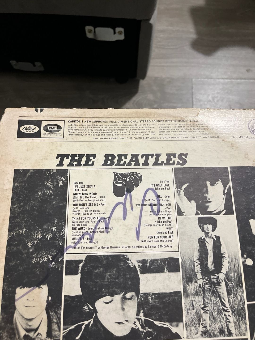 The Beatles Rubber Soul LP Vinyl Album ST 2442 US Stereo Pressing 2