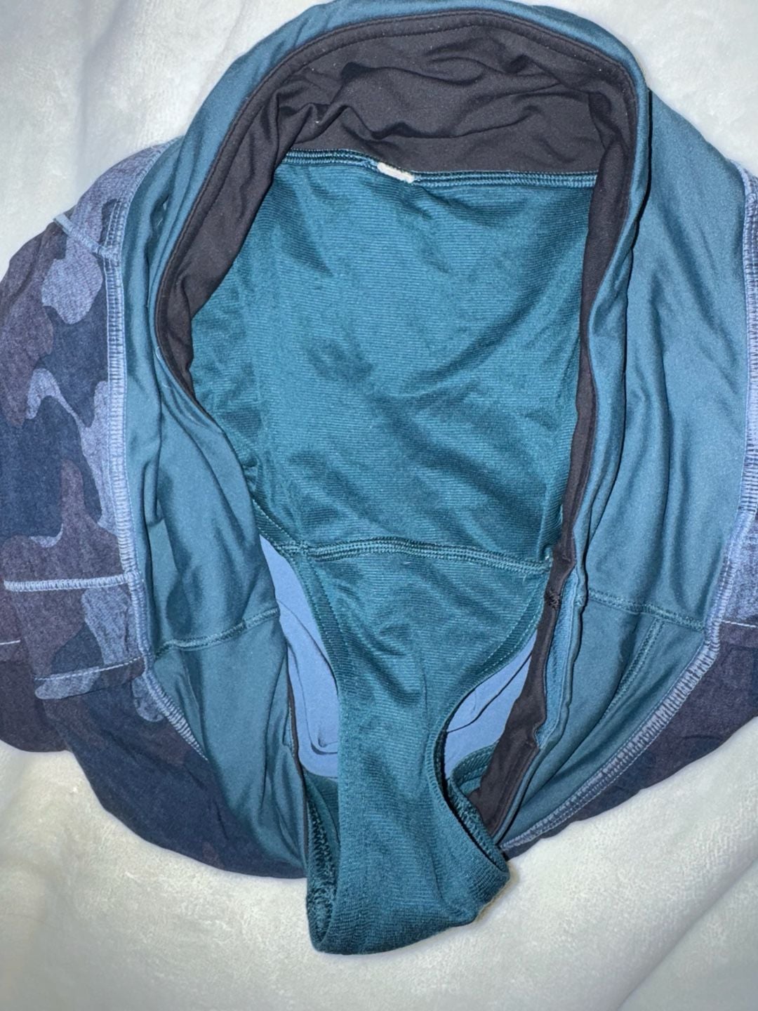 Lululemon Run Times Shorts Heathered Texture Lotus Camo Oil Slick Blue - Size 6 5