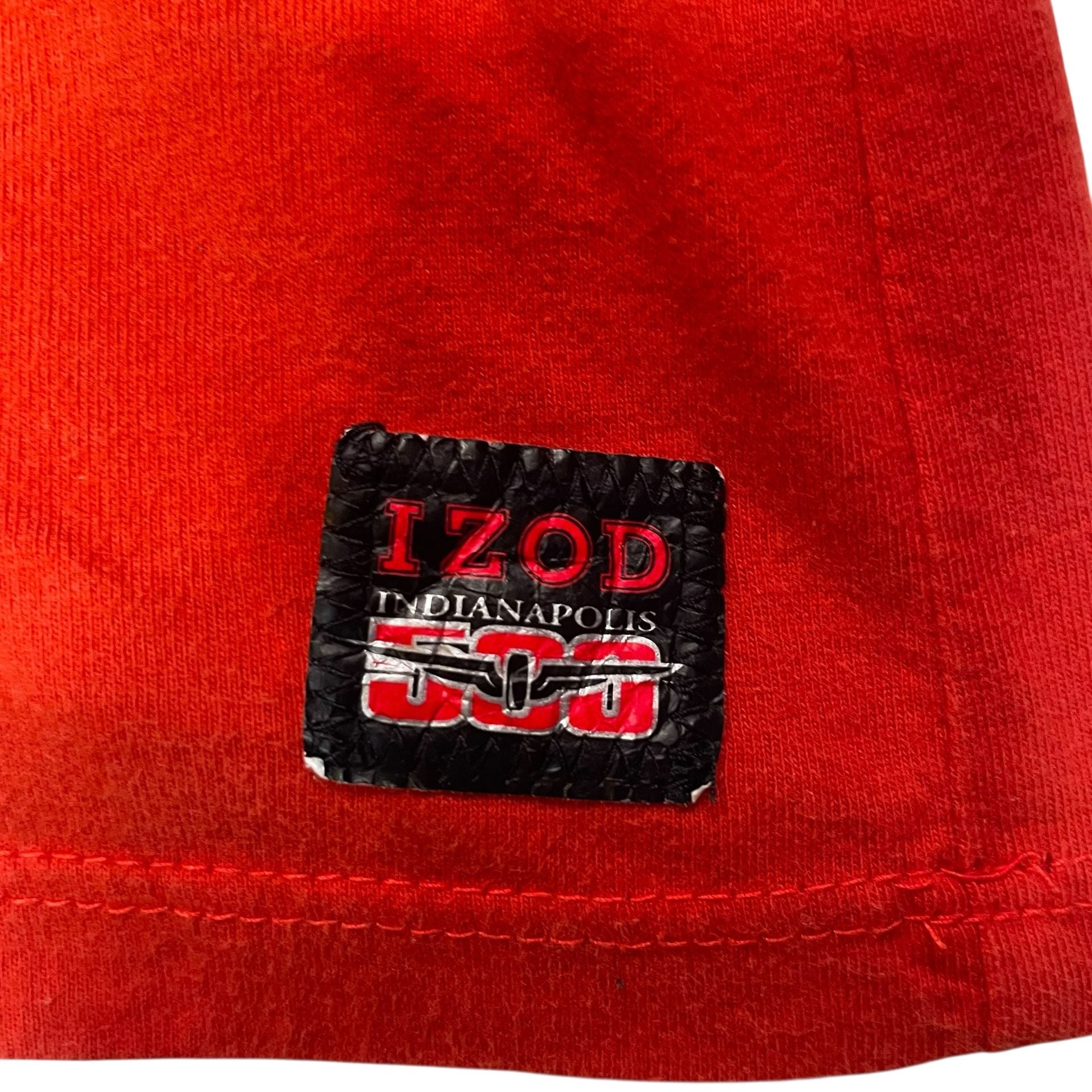 Mario Andretti Indy 500 Oil Treatment T-Shirt Red IZOD Racing Mens XL 6