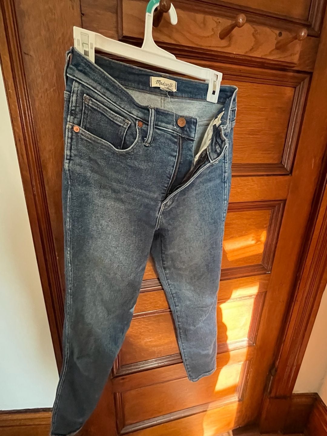 Madewell 10" High-Rise Skinny Jeans in Medium Indigo Wash size 28 2