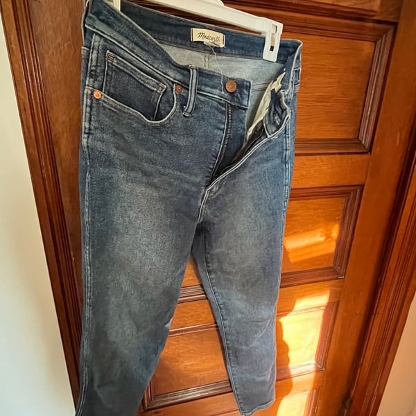 Madewell 10" High-Rise Skinny Jeans in Medium Indigo Wash size 28