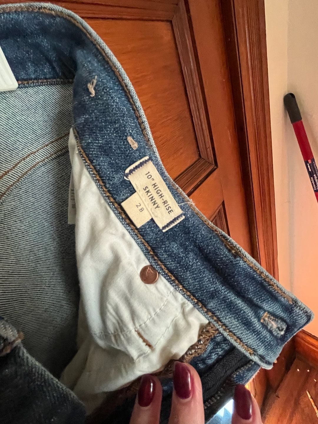 Madewell 10" High-Rise Skinny Jeans in Medium Indigo Wash size 28 3