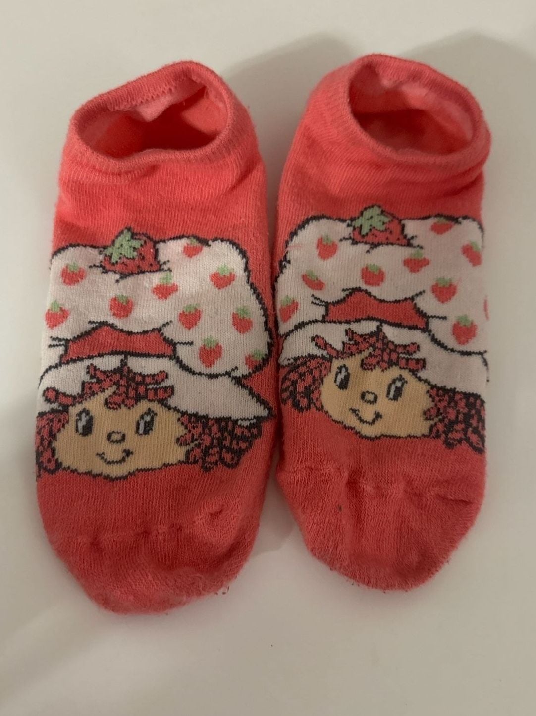 Strawberry Shortcake Ankle Socks Lot - 5 Pairs, Custard Cat & Strawberry Designs 2
