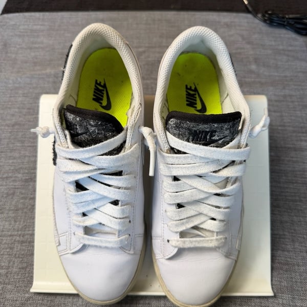 Nike Blazer Low SE Recycled Wool Pack White Black DA4934-100 Women's 7.5