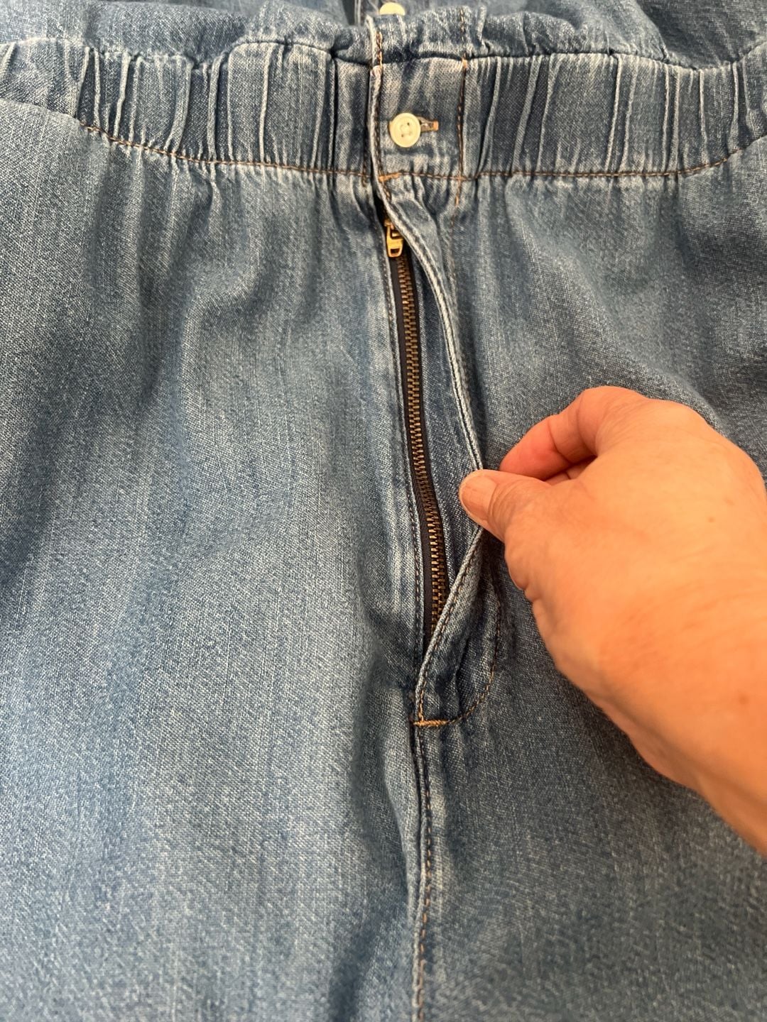 Levi's Short Sleeve Heritage Denim Jumpsuit in Medium Wash 6