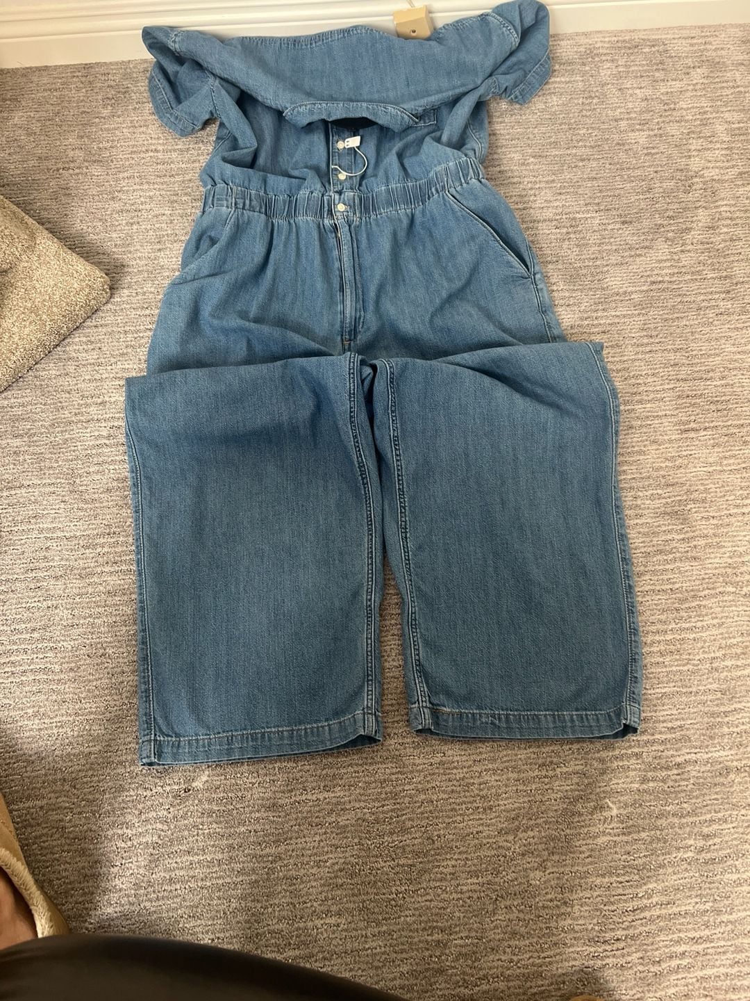 Levi's Short Sleeve Heritage Denim Jumpsuit in Medium Wash 8