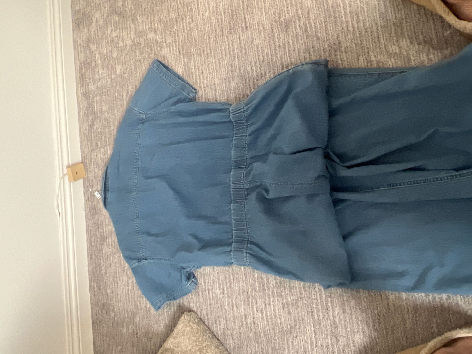Levi's Short Sleeve Heritage Denim Jumpsuit in Medium Wash 9