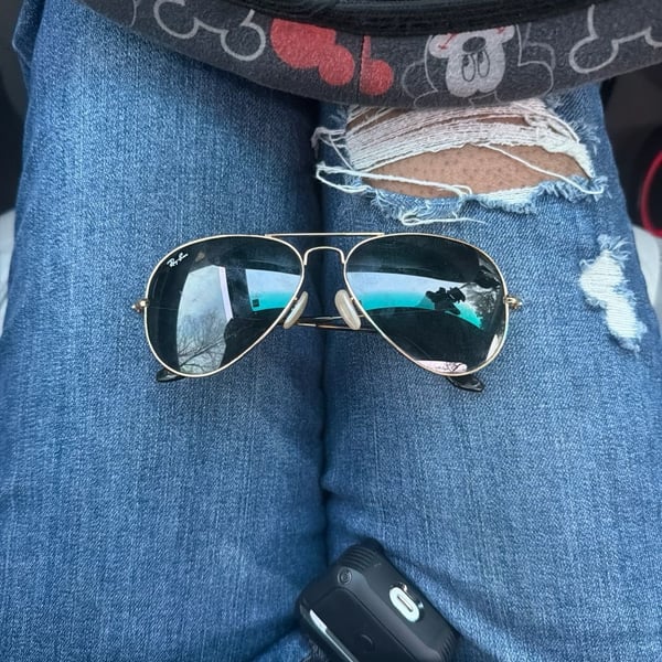 Vintage B&L Ray Ban USA Aviator 62-14 mm Large G15 Gold Frame Sunglasses.