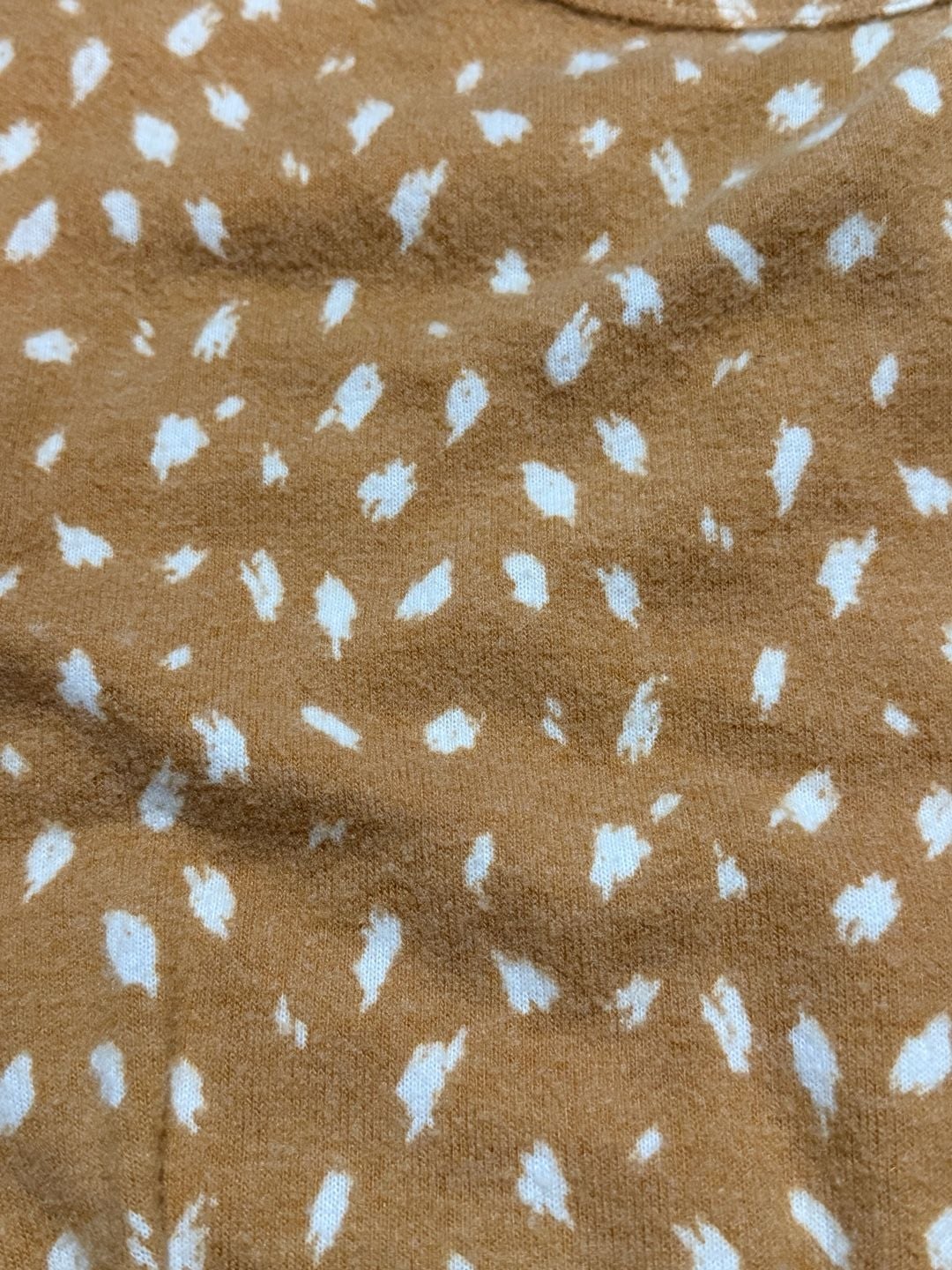 Daytrip Mustard Yellow Deer Spotted Twist Front Long Sleeve Top 4