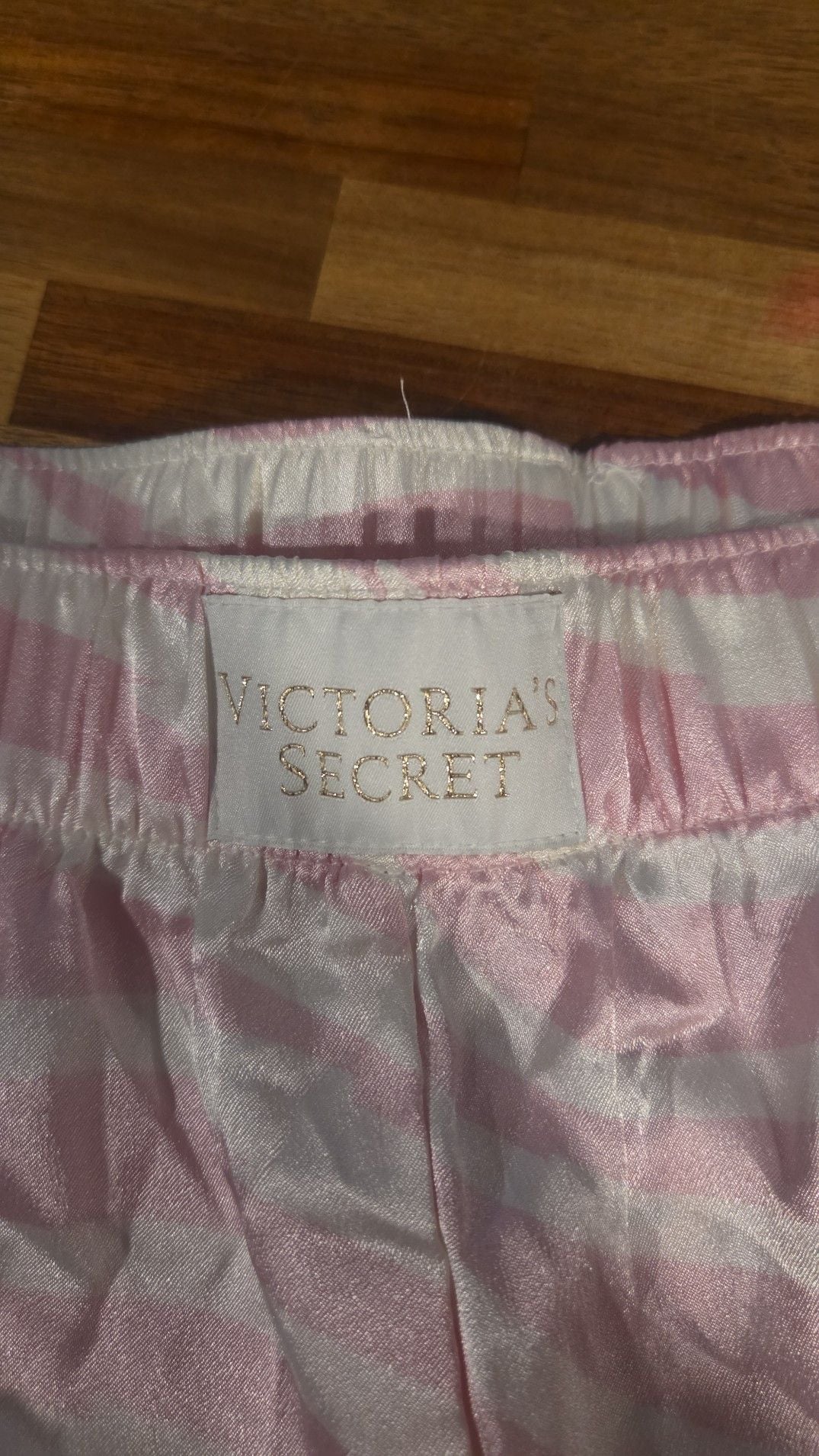 Victoria's Secret Pink Zebra Stripe Satin Pajama Shorts 2