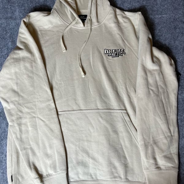 O'Neill Fifty Two Pullover Hoodie - Light Khaki Skull Graphic