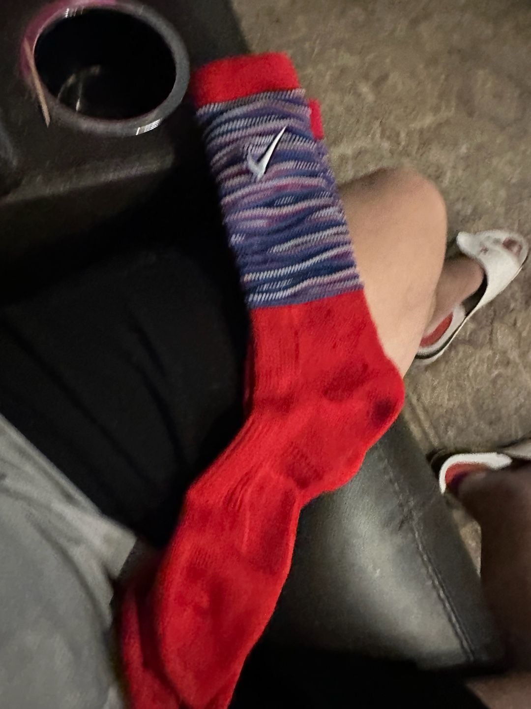 Nike Elite Basketball Crew Socks Red White Blue Multi-Color DH9825-657 2