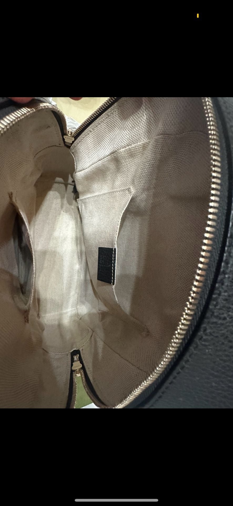 Gucci Soho Interlocking G Chain Backpack Black Pebbled Leather 5