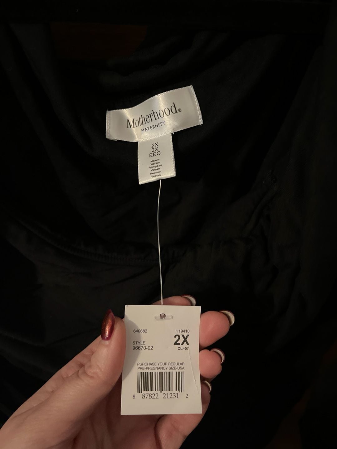 NWT Motherhood Maternity 2X Black Ruched Cowl Neck Maxi Dress 3