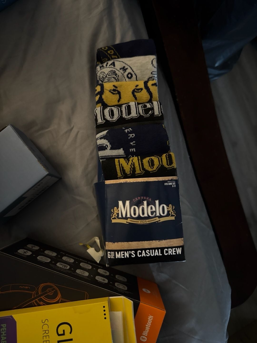 Modelo Cerveza Men's Casual Crew Socks 6-Pack Set Size 8-12 1