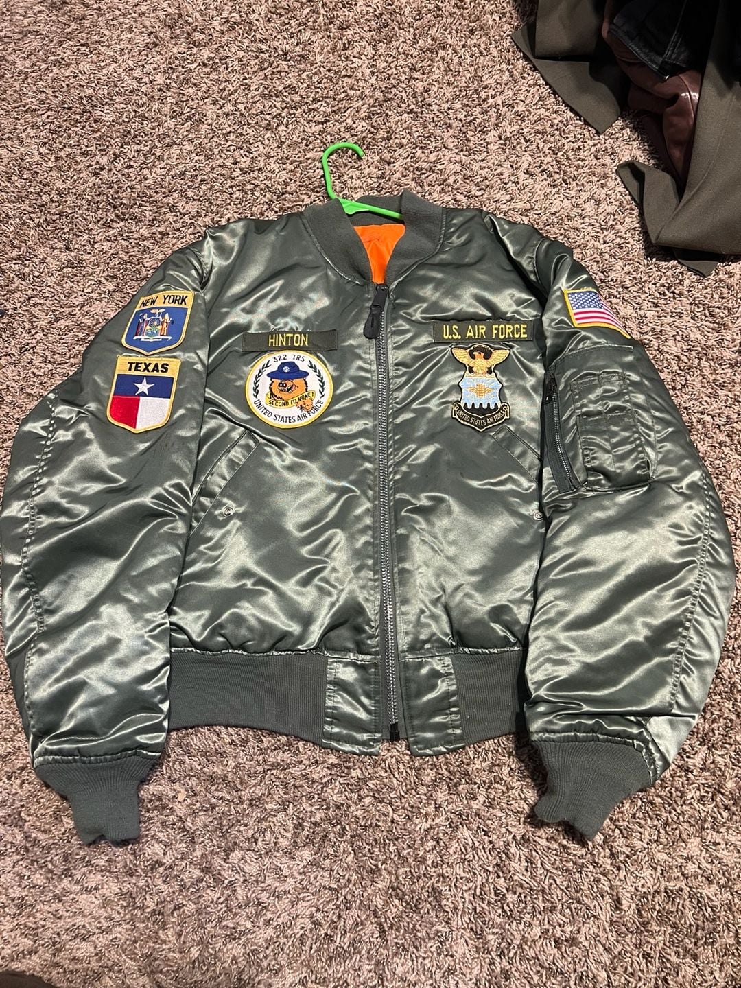 Vintage U.S. Air Force MA-1 Flight Bomber Jacket with Patches 2