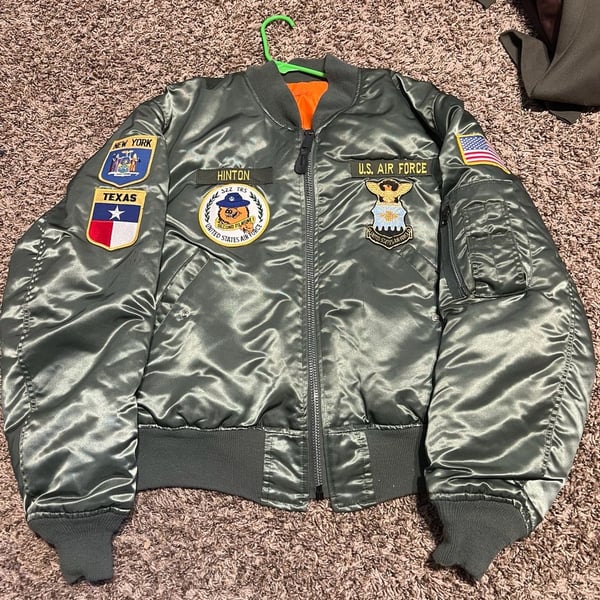 Vintage U.S. Air Force MA-1 Flight Bomber Jacket with Patches
