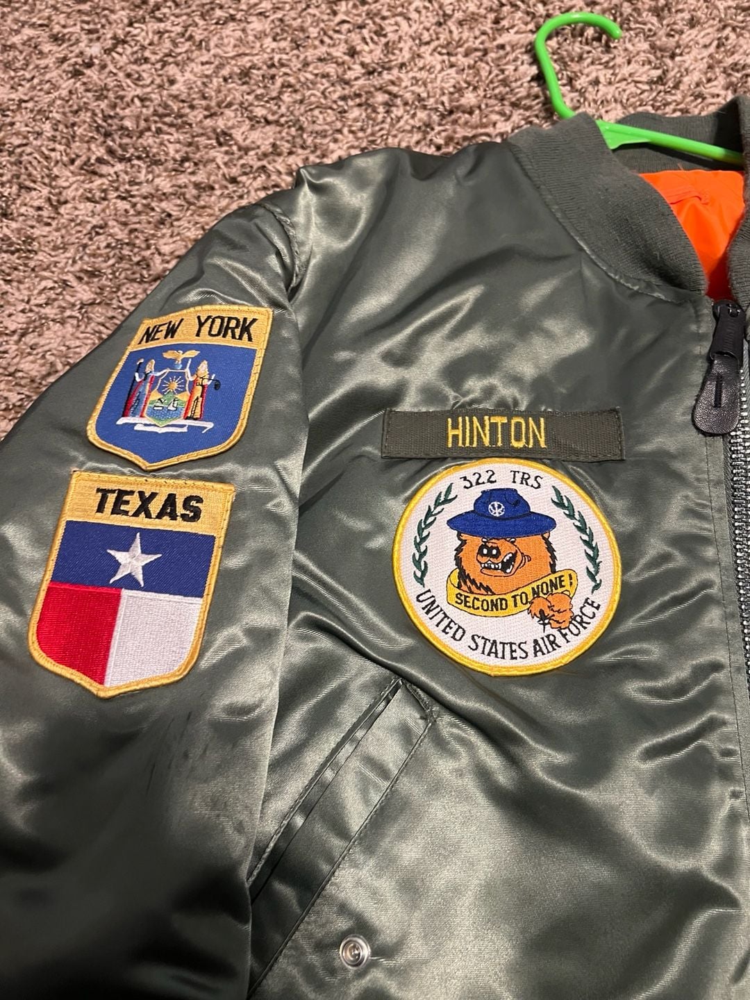 Vintage U.S. Air Force MA-1 Flight Bomber Jacket with Patches 3