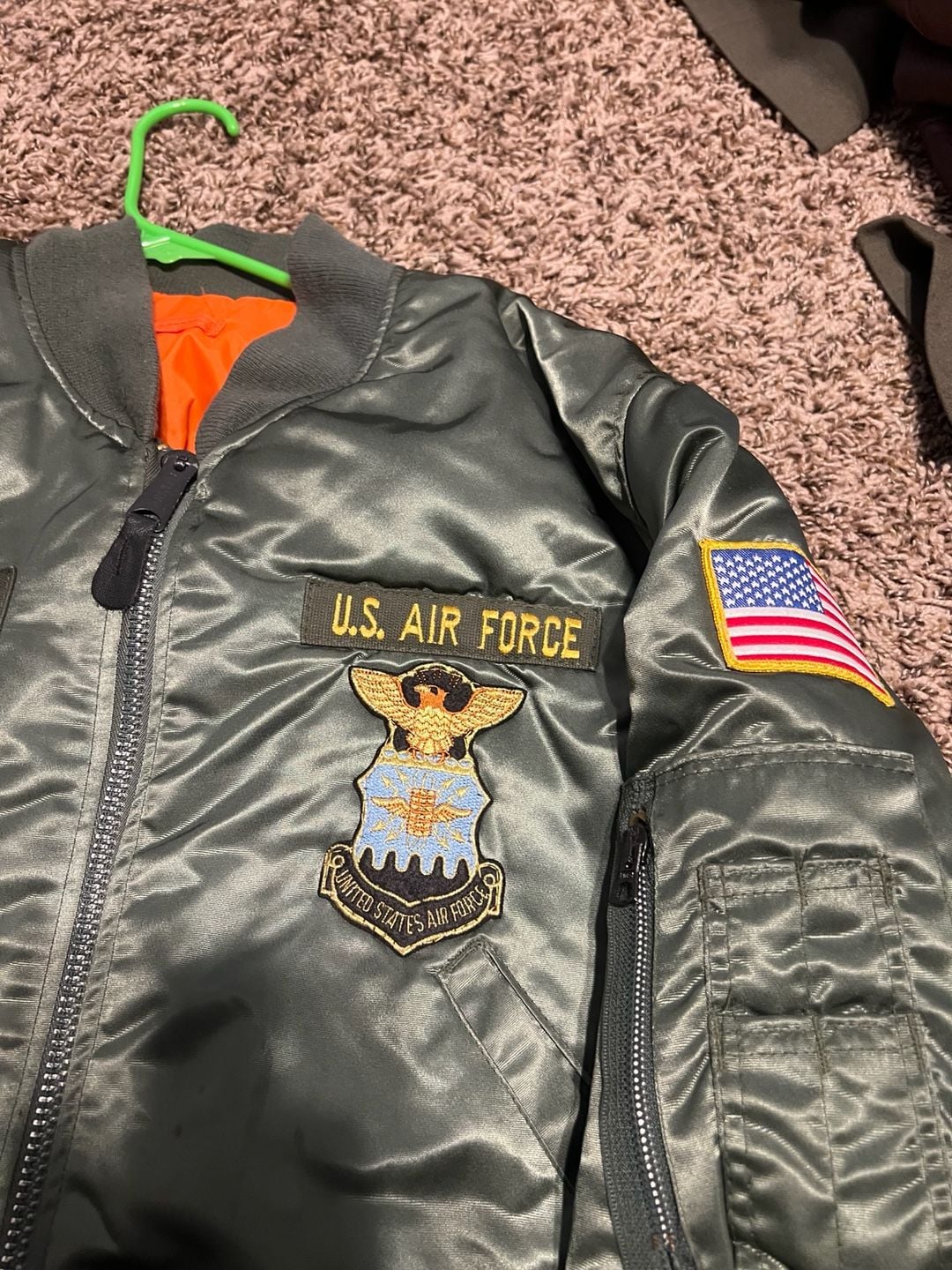 Vintage U.S. Air Force MA-1 Flight Bomber Jacket with Patches 4