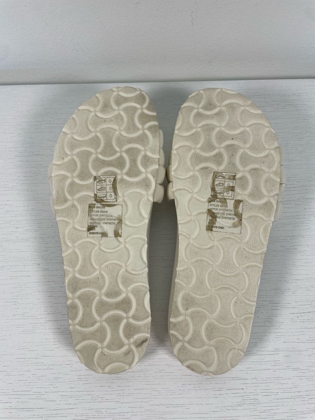 J.Crew Crisscross Padded Slide Sandals in Ivory Sz 9 5