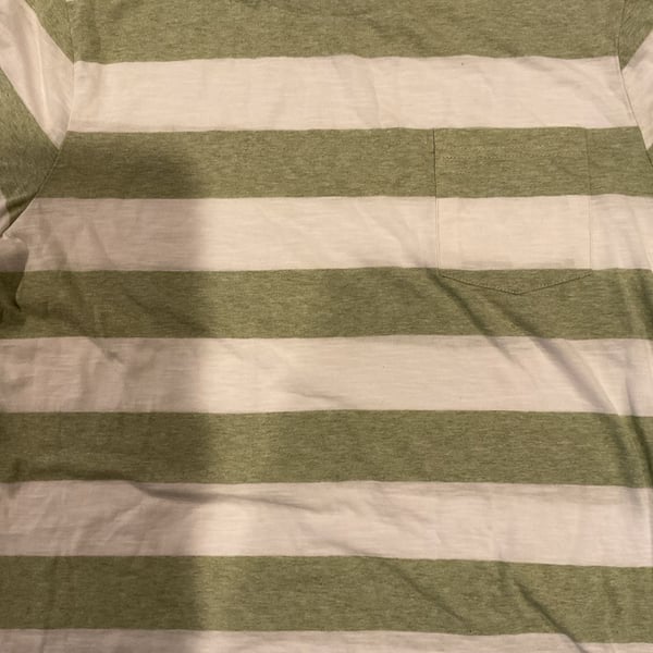 Thereabouts Boys XL (18/20) Green and White Striped Pocket T-Shirt