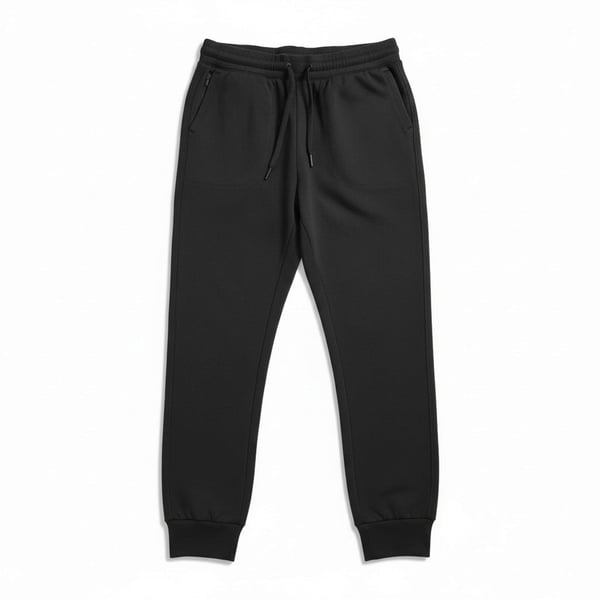Rachel Zoe Women's Black Athletic Joggers with Zipper Pocket