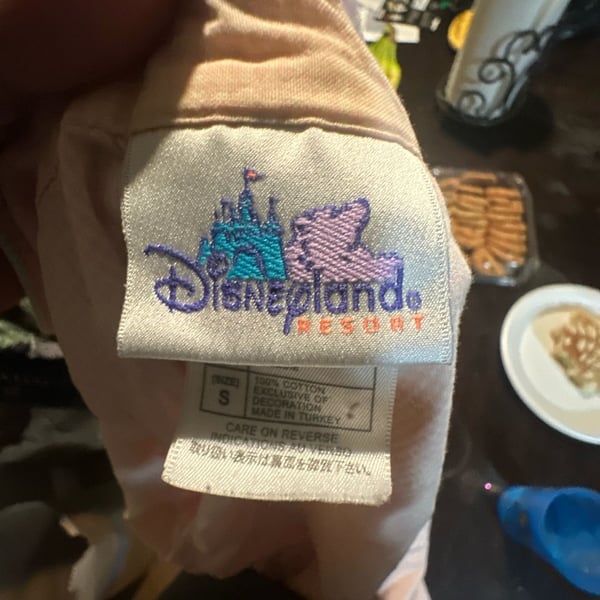 Vintage Disneyland Resort Eeyore Pink Gingham Button Up Pajama Shirt Women's Small