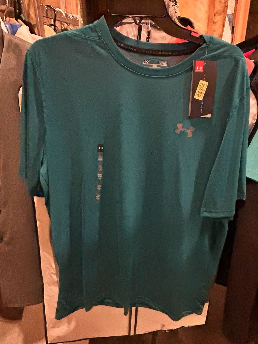 Under Armour Men's Threadborne HeatGear Loose Short Sleeve Tee - Green LG 2
