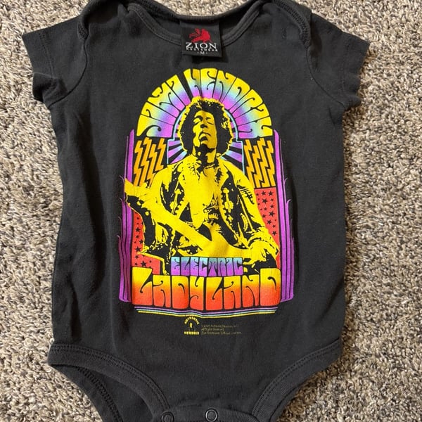 2009 Jimi Hendrix Electric Ladyland Authentic Zion Rootswear Baby Onesie