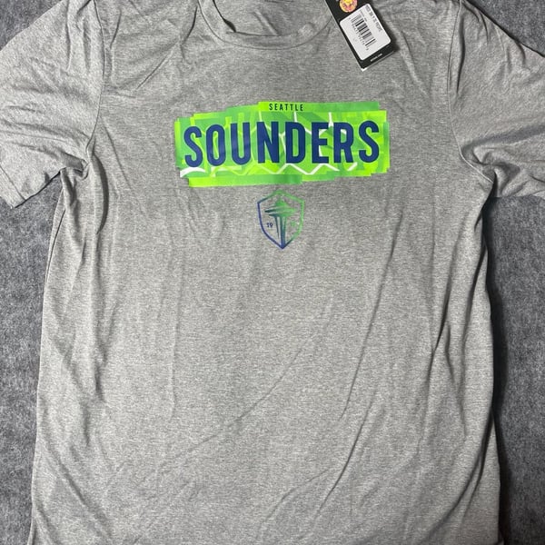 NWT Adidas Seattle Sounders FC AEROREADY Heather Gray Size LT
