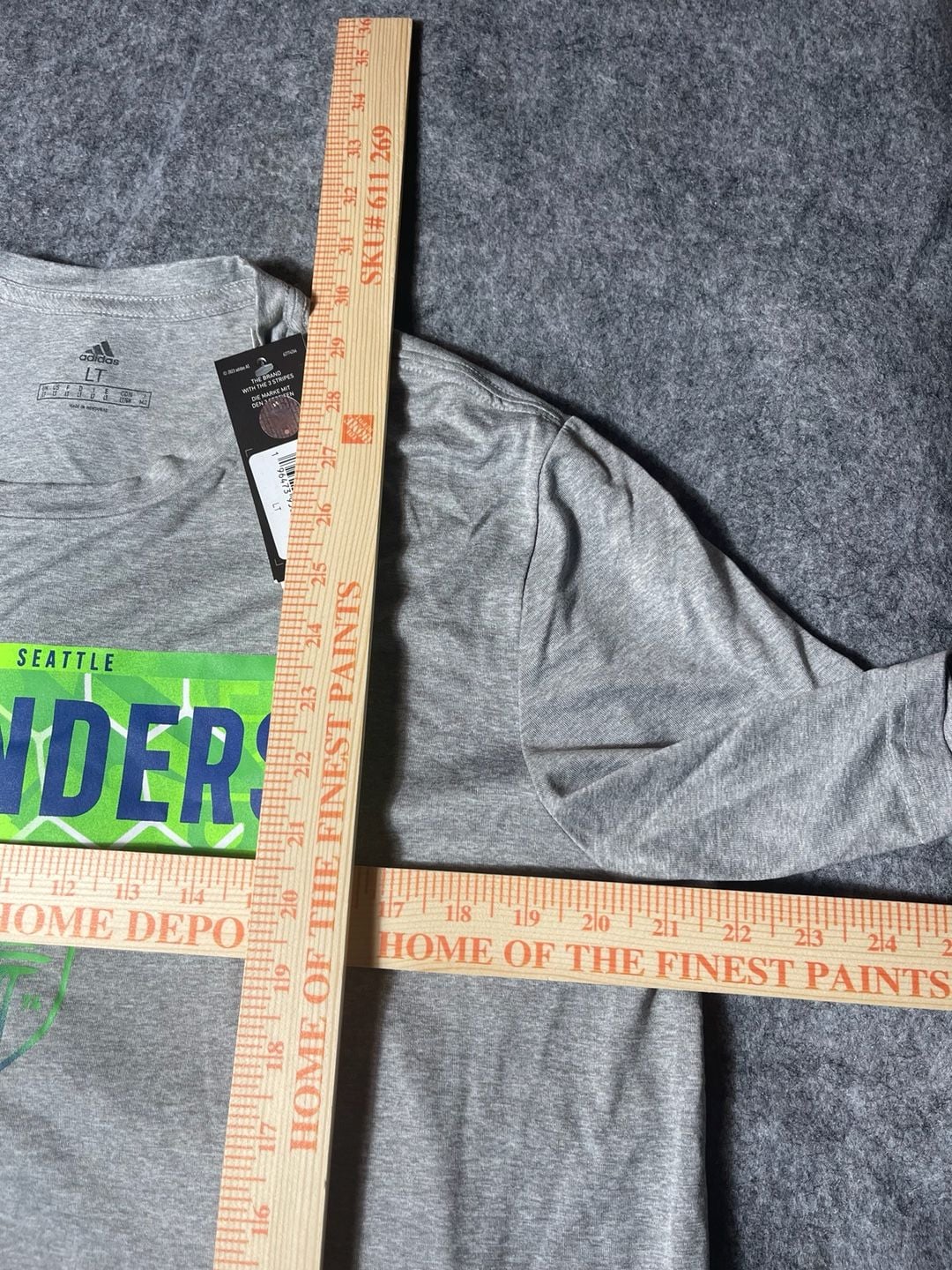 NWT Adidas Seattle Sounders FC AEROREADY Heather Gray Size LT 4