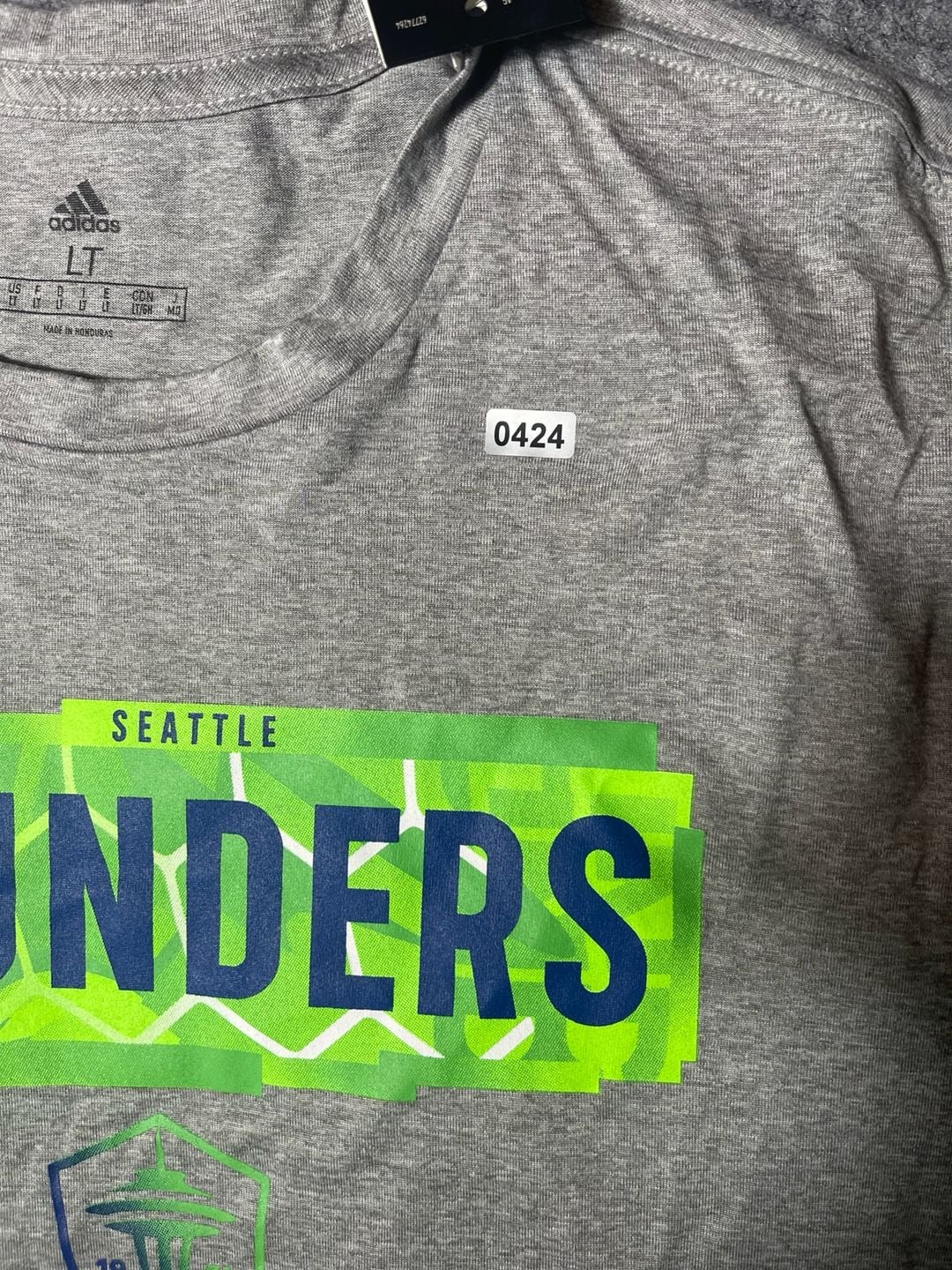 NWT Adidas Seattle Sounders FC AEROREADY Heather Gray Size LT 6