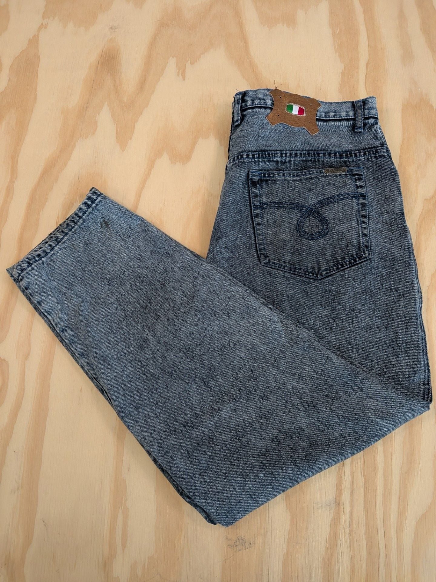 Vintage Paco Sports Acid Wash Jeans 38x33 - Retro Heavy Denim 2
