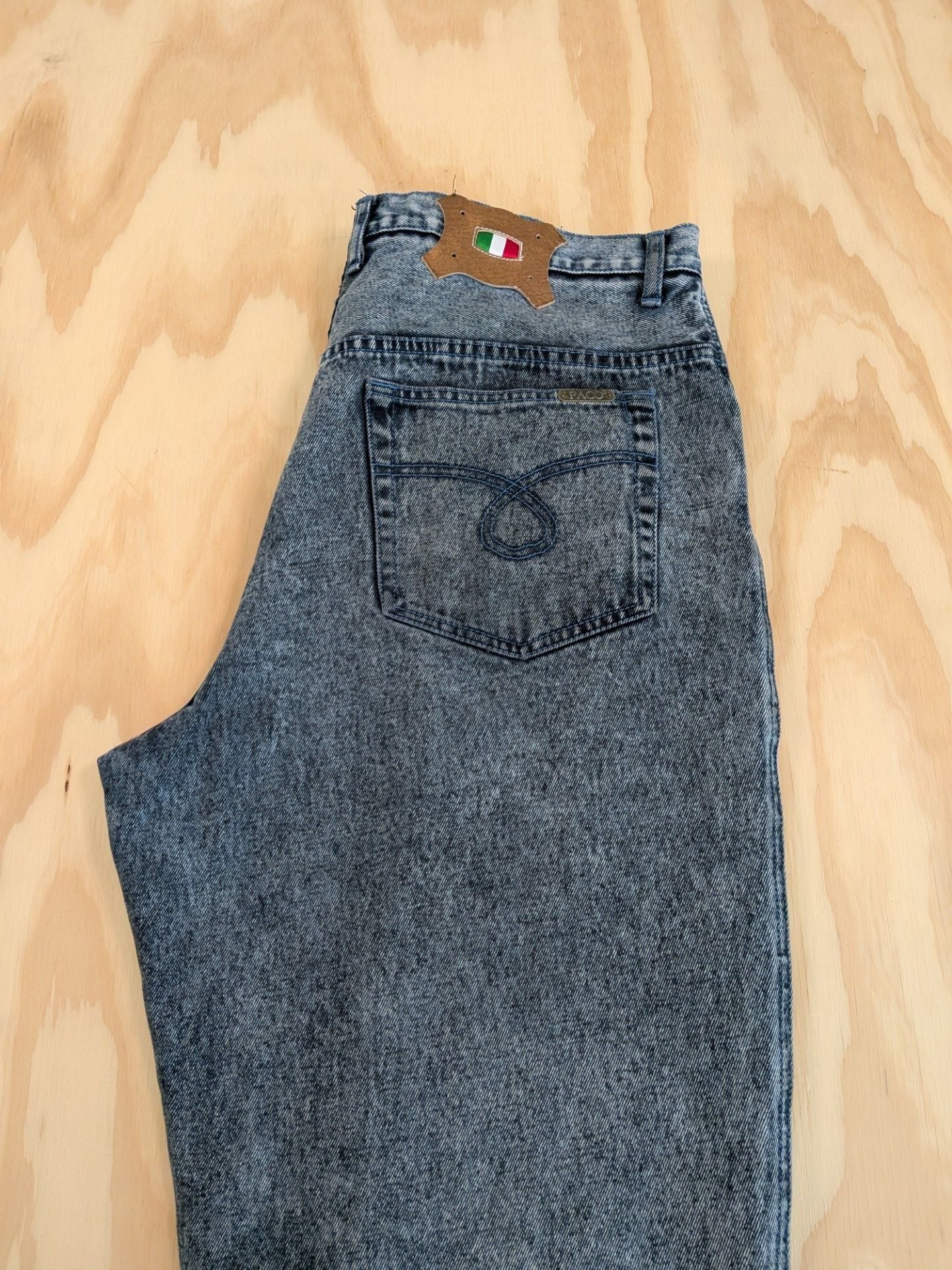 Vintage Paco Sports Acid Wash Jeans 38x33 - Retro Heavy Denim 3