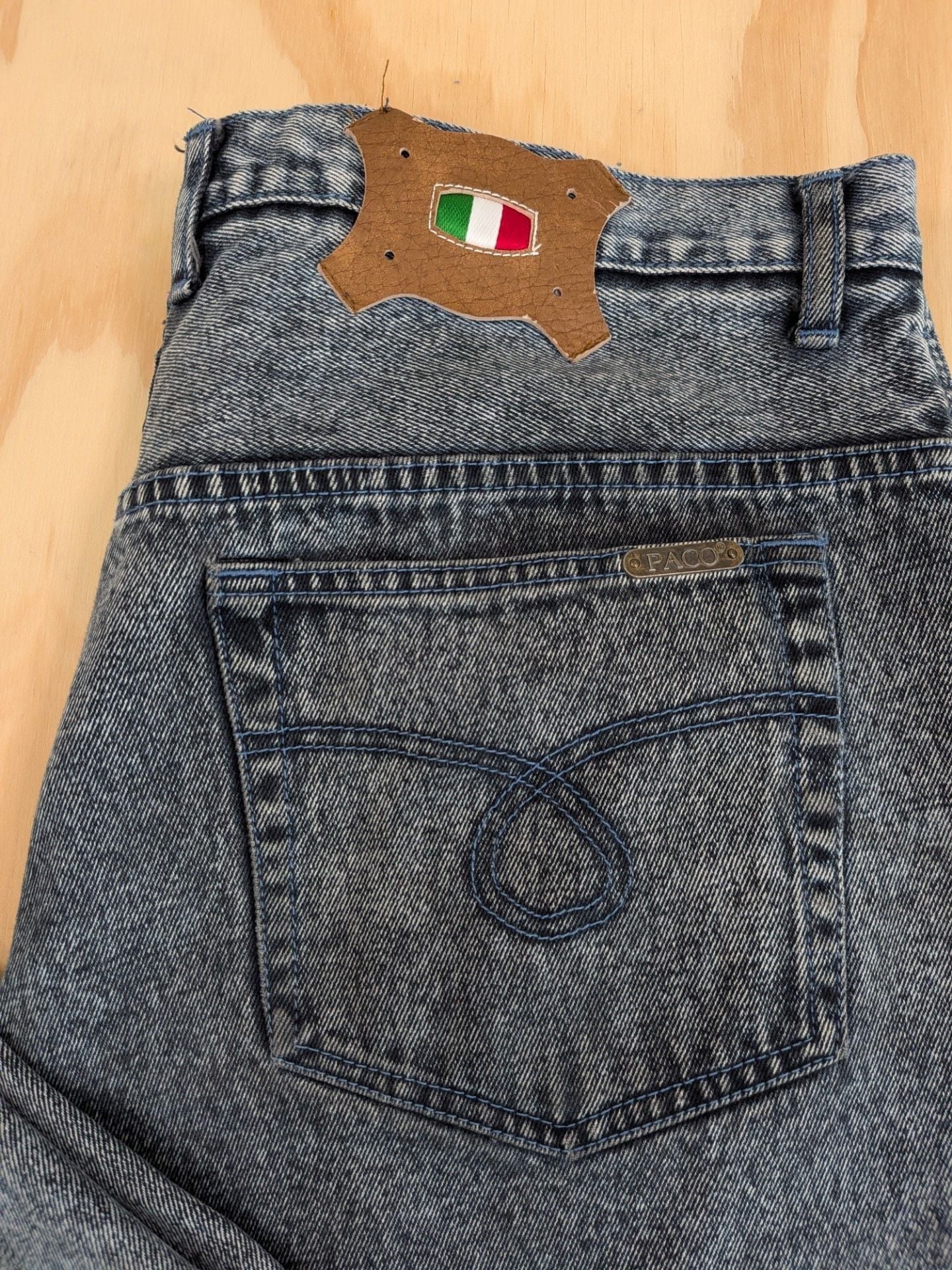 Vintage Paco Sports Acid Wash Jeans 38x33 - Retro Heavy Denim 11