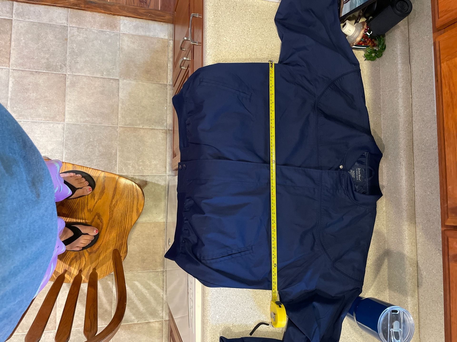 Vintage John Blair Navy Blue Full-Zip Bomber Style Member Jacket XL 10