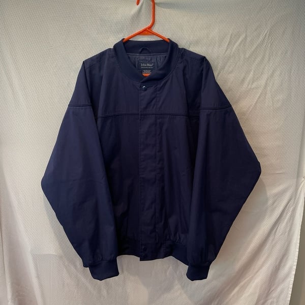 Vintage John Blair Navy Blue Full-Zip Bomber Style Member Jacket XL