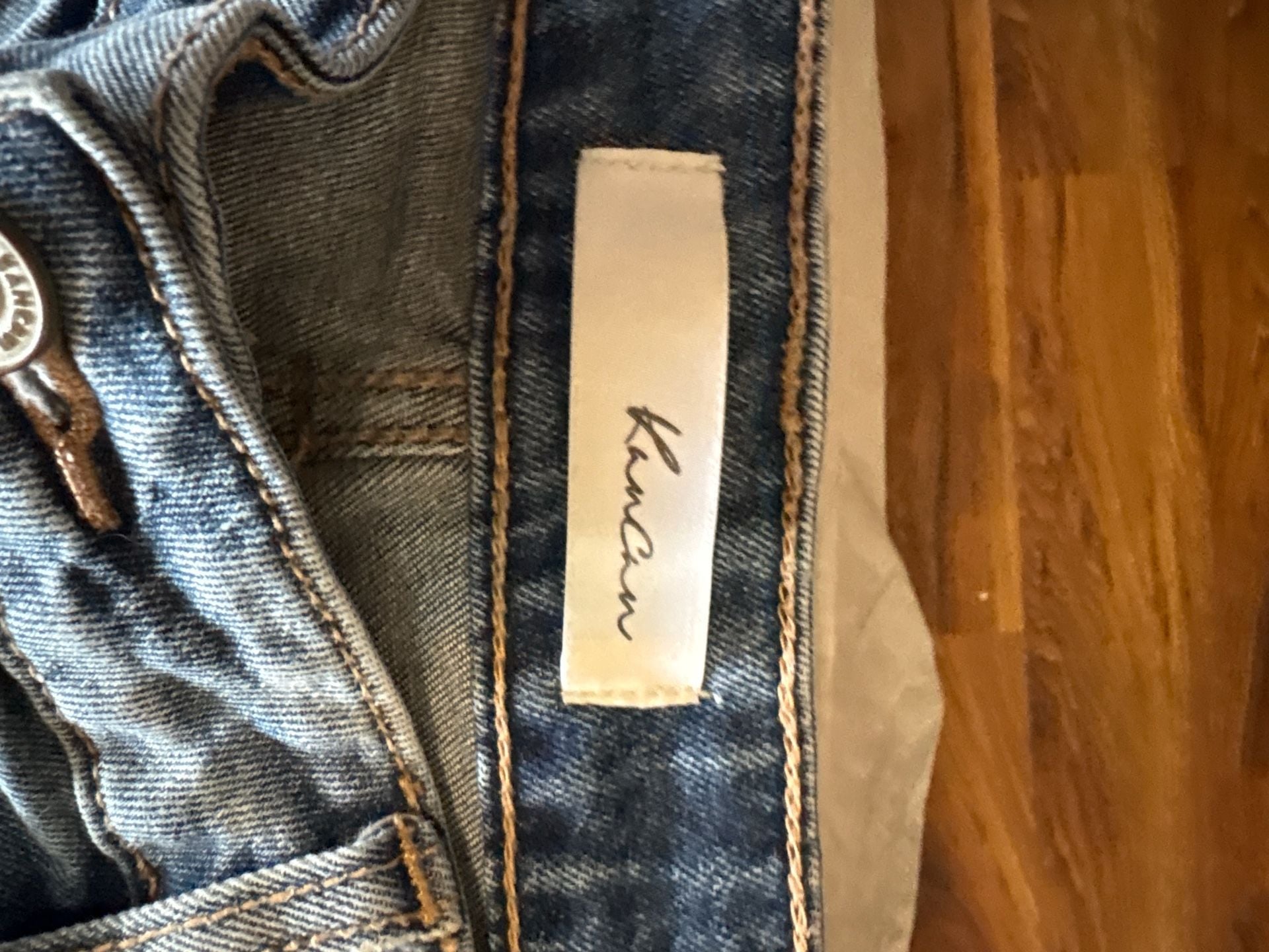 Kancan Mid Rise Distressed Straight Leg Paint Splatter Jeans Style KC8368L 3