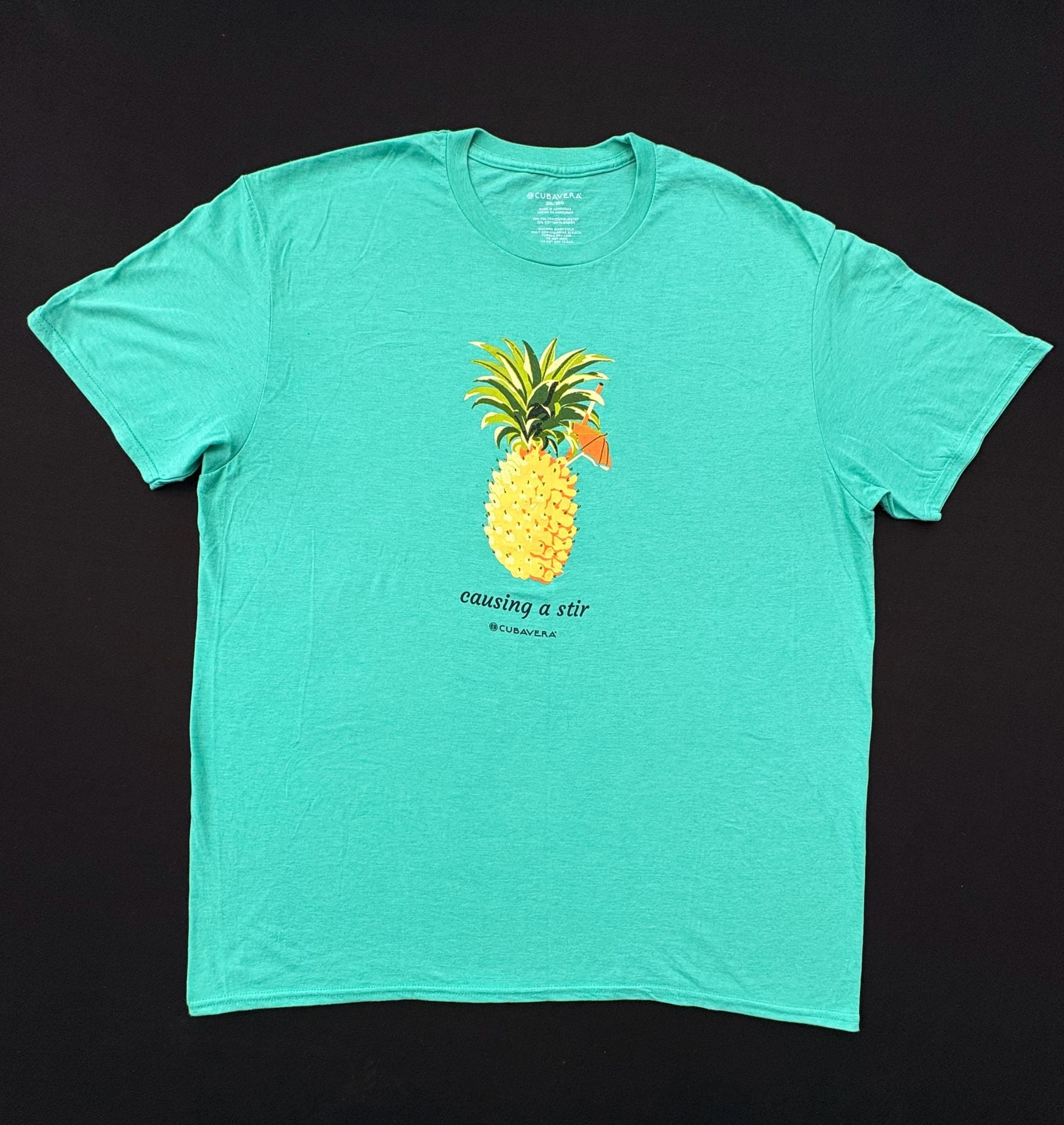 Cubavera Men's Causing a Stir Pineapple Graphic T-Shirt 2XL 3