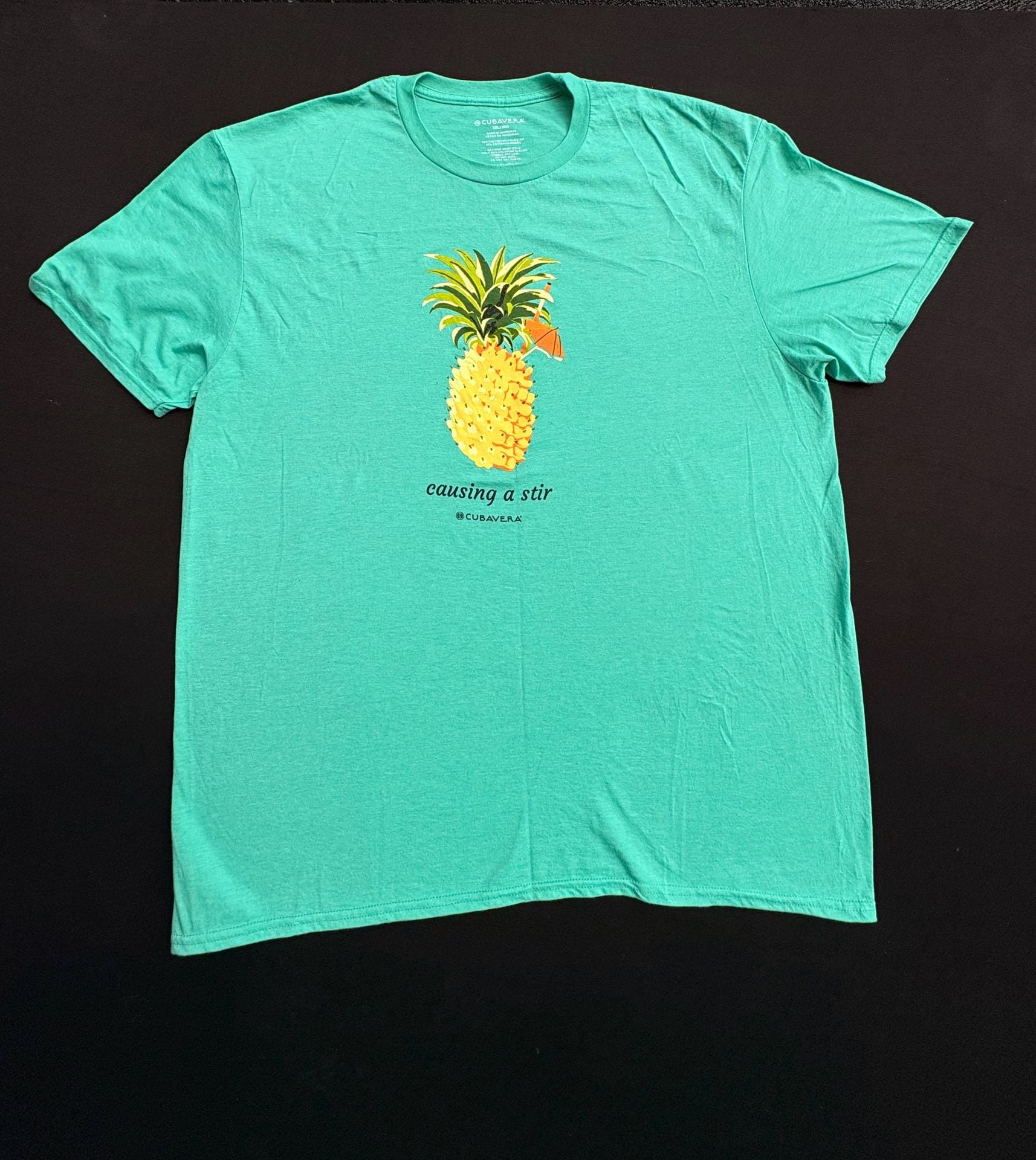 Cubavera Men's Causing a Stir Pineapple Graphic T-Shirt 2XL 5
