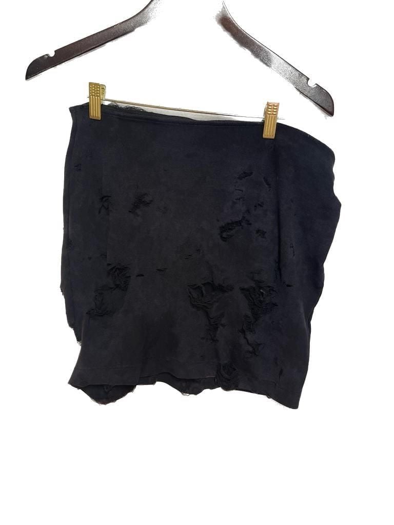ana A New Approach Petite Distressed Black Mini Skirt 2