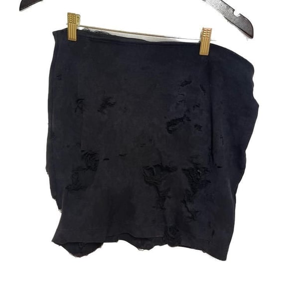 ana A New Approach Petite Distressed Black Mini Skirt
