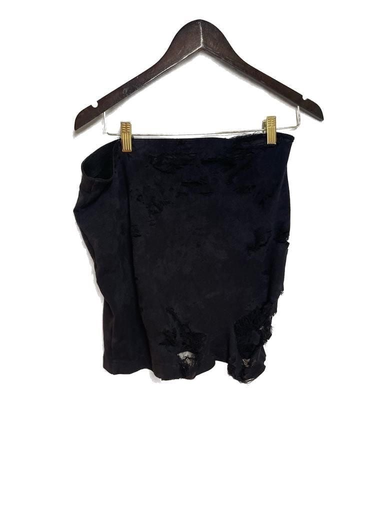 ana A New Approach Petite Distressed Black Mini Skirt 4