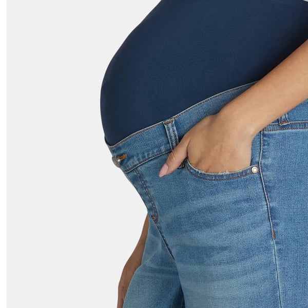 XXL Time and Tru Women's Maternity Straight Leg Jeans, 27" Inseam. 