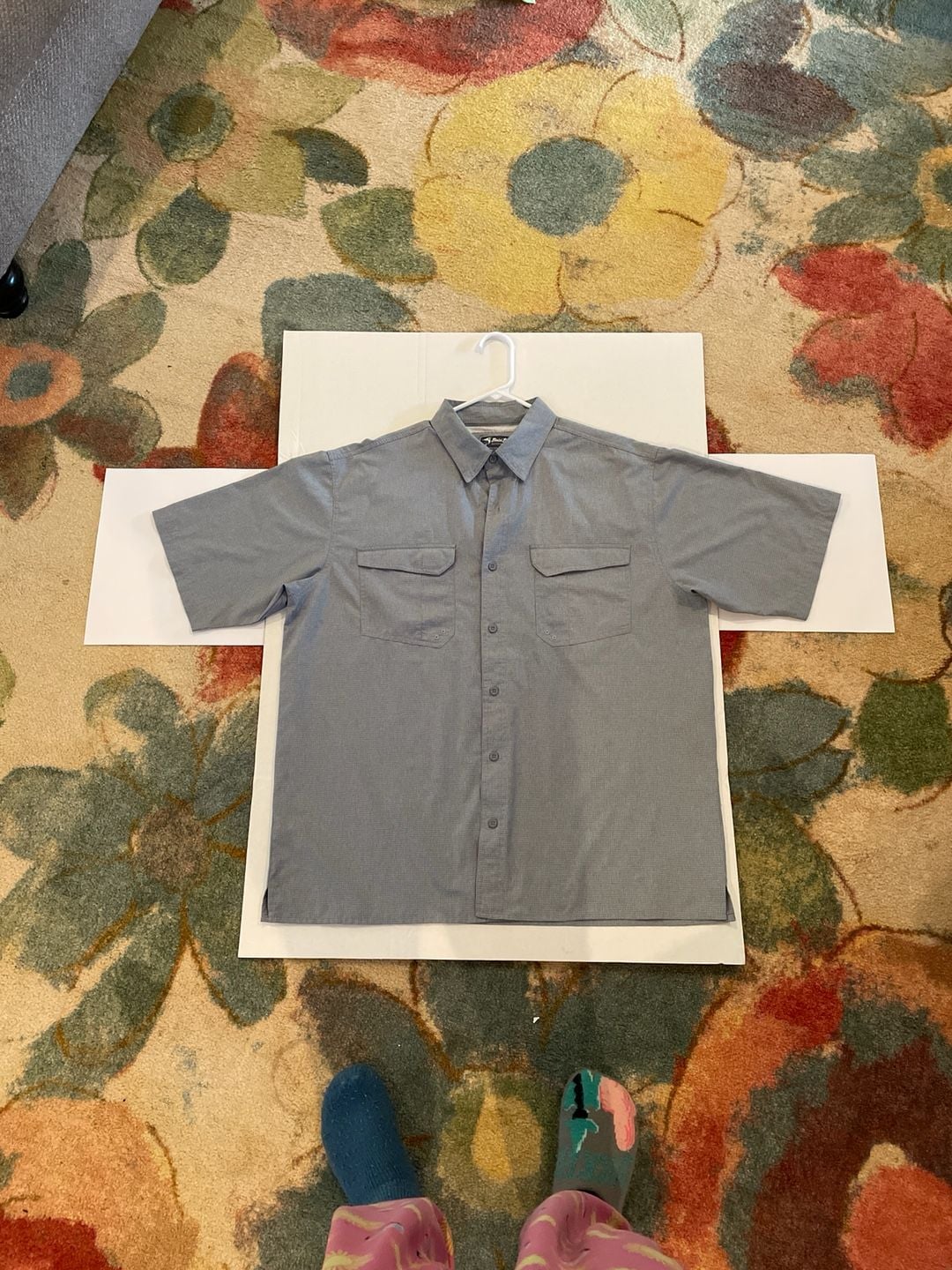 Bimini Bay Outfitters Men's XL Short Sleeve Fishing Shirt Gray Plaid 2